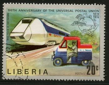Liberia 1191 1974 100 years UPU
