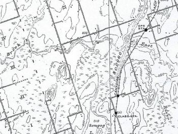 From Lindsay Junction, the LB&P cut across River Road at several locations, and the roadbed is still observable at a number of crossing points.
