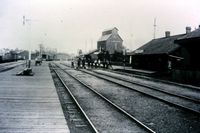 Orangeville station and area ca 1890. CPR Corporate Archives, photo possibly J. W. Heckman