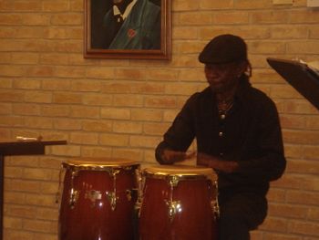 with the congas
