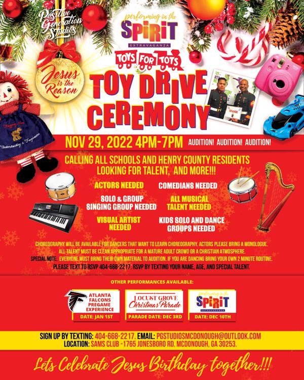 We are raising 1000 Toys and Putting a smile on 1000 Faces.....Bring a new and unwrap toy to our event.... It will surely make a difference in our community.......