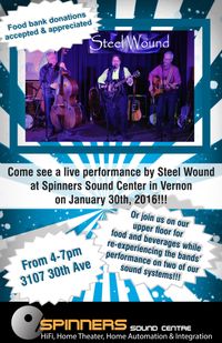 Steel Wound and Spinners  for Vernon Food Bank