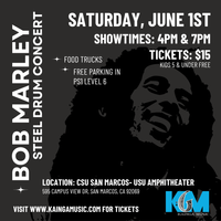 Music of Bob Marley on Steel Drum - 7pm show
