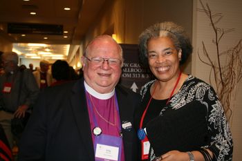 Chip with Diocese of Southwest Florida Deputy Navita Cummings James
