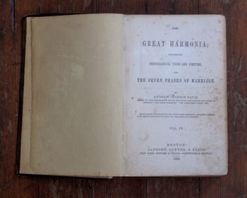 1st ed., previously owned by medium, Robert A. Ferguson (1856) • Andrew Jackson Davis, "The Great Harmonia, Vol. IV"
