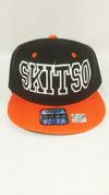 Orange and Black w/White SKITSO Snapback