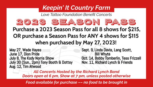 Click on image to Buy a Season Pass to ALL 8 SHOWS for $215, or select 4 shows for $115 by May 27th, 2023.