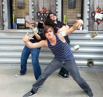 Always lots of fun at our gigs. The three of us outside of House of Blues - Dallas
