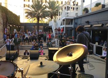 Our view from the stage at The Belmont
