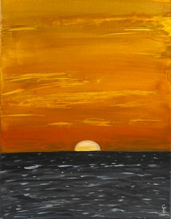 "Siesta Sunset", acrylic
