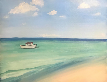 "Aruba, Anchored", acrylic
