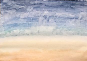 "Cloud Writing", watercolor
