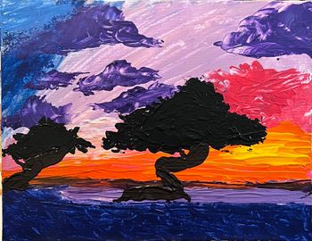 "Divi Sunset", acrylic
