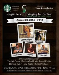 "Songwriters Singing For Coffee" featuring James Slater & more!!