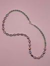 Iridescent Pink and Green Necklace