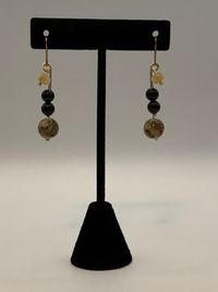 Black and Tan Earrings