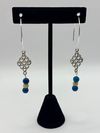 Blue Agate Chandelier Earrings