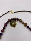 Purple Necklace with Heart Pendant