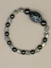 Black and Gray Stretch Bracelet