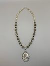 Shell Bead and Cameo Necklace