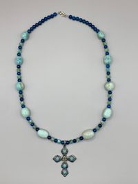 Blue Cross Necklace