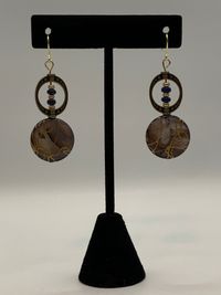 Blue Coin Earrings