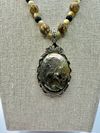 Shell Bead and Cameo Necklace