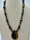 Tiger's Eye and Obsidian Necklace