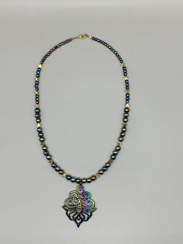 Unique Vintage Hand crafted Ethnic Glass Trade & Metal Beads Necklace –  Rarest Finds