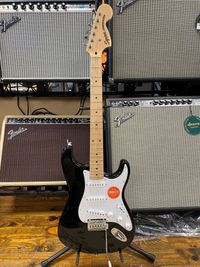 Squier Affinity Series Stratocaster Electric Guitar - Black with Maple Fingerboard