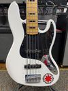 Used Squier Vinatge Modified 70's Jazz Bass V - Olympic White