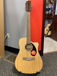 Fender CD-60sce Dreadnought 12- String Acoustic-Electric Guitar - Natural