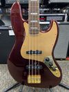Squier 40th Anniversary Gold Edition Jazz Bass - Ruby Red Metallic