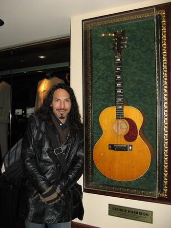 George Harrison's guitar at HRC, NYC RIP
