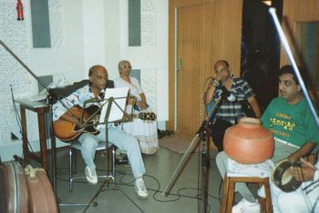 Chandru Atma recording Ghatam
