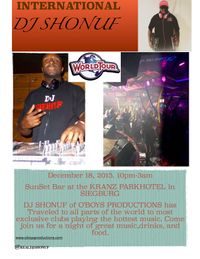 DJ SHONUF WORLD TOUR