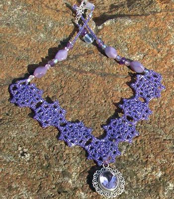 Sold-beaded mandalas- Amethyst
