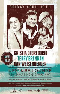 Songwriters in the Round Featuring Terry Brennan, Kristia di Gregorio & Dan Weisenberger