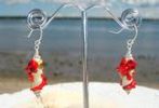 TJEG 0006 - Red Iguana Earrings