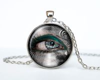 silver eye pendant