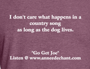 "Go Get Joe" T-shirt mulberry w/matte white print (XXL)