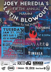 Joey Heredia's 5th Annual Latin NAMM Blowout (no swing show tonight)