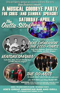 Deke Dickerson & the Ecco-Fonics, The Outta Sites, Venturesmania!, and The Go-Nuts -- Chris Sprague Farewell Party/Show $15