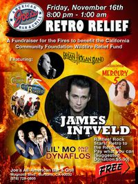 RETRO RELIEF FUNDRAISER - James Intveld, Lil' Mo & the Dynaflos, Crown City Bombers, Maureen & the Mercury 5, Brian Hogan