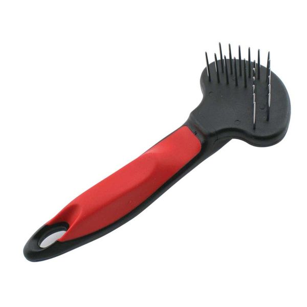 Dematting rake outlet