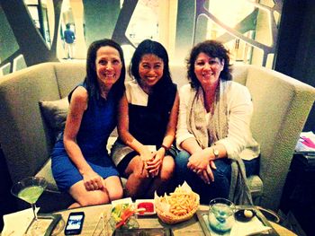 Fuse Bar Marina Bay Sands, lovely ladies from UK and Australia
