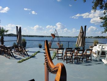 A Lake LBJ Wedding Ceremony with my folk harp
