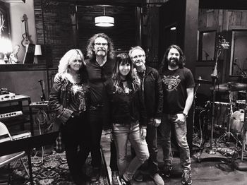 Producing Renee Casanova with Chad Cromwell, Me, Chad, Renee, JT and David in Nashville
