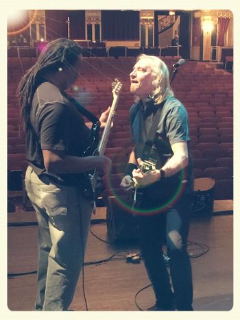 Larry Young and the one and only Joe Walsh…soundcheck, JW Tour, 2015
