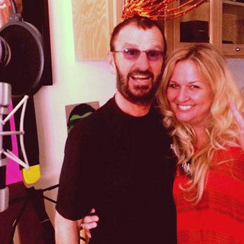Windy Wagner with Ringo Starr recording for his new album
